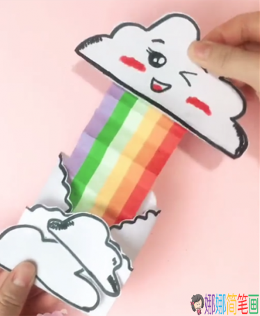 创意彩虹卡片五一劳动节手工制作