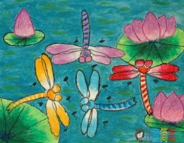 以蜻蜓为主题的儿童画大全