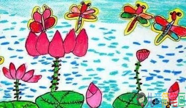 以蜻蜓为主题的儿童画大全