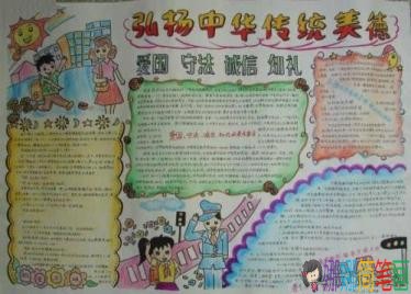 弘扬优秀中国传统文化主题手抄报图片