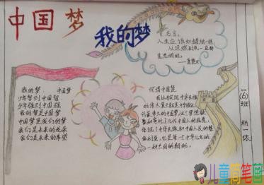 以中国梦我的梦为主题的手抄报图片