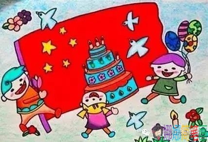 欢度国庆儿童画手抄报