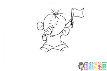 卡通画大耳朵图图简笔画步骤