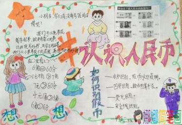 爱护人民币手抄报图片