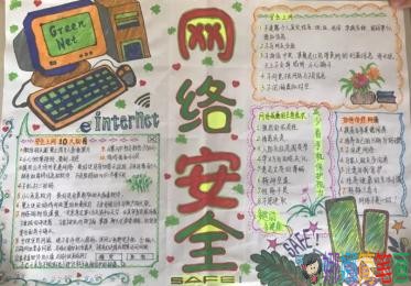 共同建设安全网络主题手抄报图片