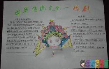 弘扬优秀中国传统文化主题手抄报图片