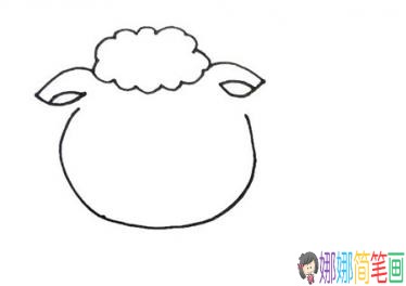 学画白色小羊的简笔画教程