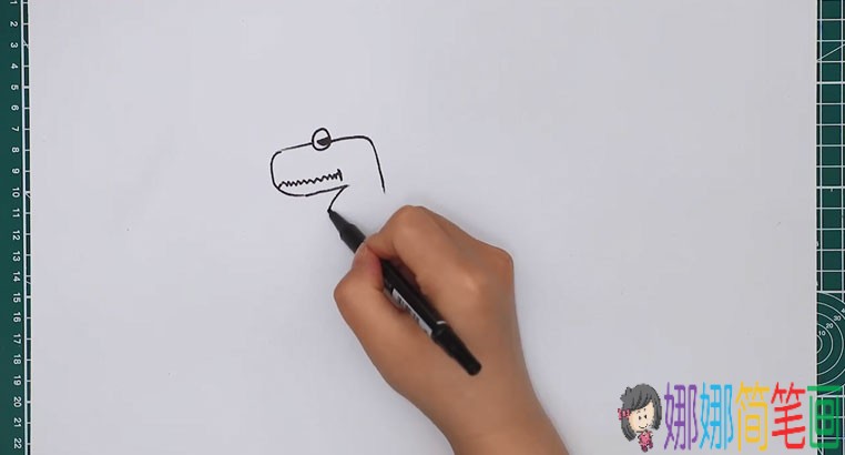简单的霸王龙简笔画图解