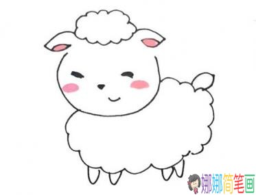 学画白色小羊的简笔画教程