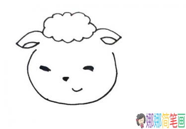 学画白色小羊的简笔画教程
