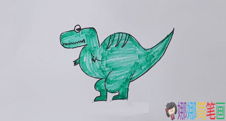 简单的霸王龙简笔画图解