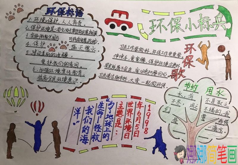 争做环保小标兵，倡导垃圾分类环保手抄报