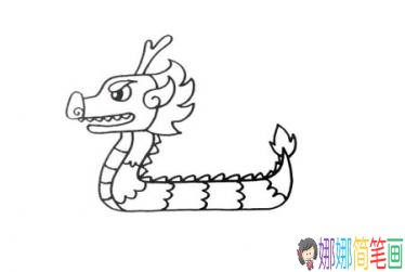 端午节画龙舟，彩色儿童简笔画粽子龙舟的画法步骤