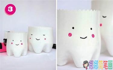 儿童创意手工，环保塑料小杯子制作过程