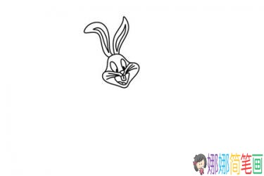 卡通人物兔八哥的简笔画画法图解