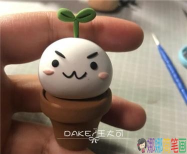 有趣的长草颜团子彩泥手工制作