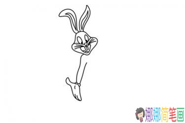 卡通人物兔八哥的简笔画画法图解