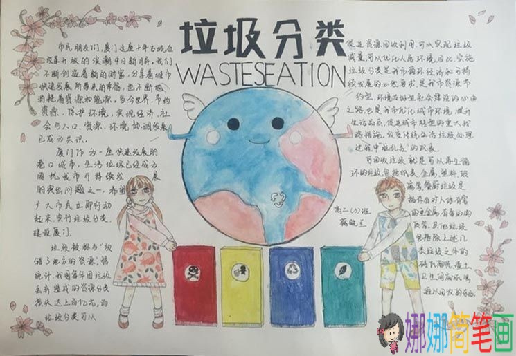 争做环保小标兵,倡导垃圾分类环保手抄报/儿童简笔画 争做环保小标兵,倡导垃圾分类环保手抄报