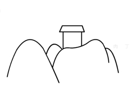 简单易学的山水风景简笔画画法步骤，幼儿简笔画作品教程