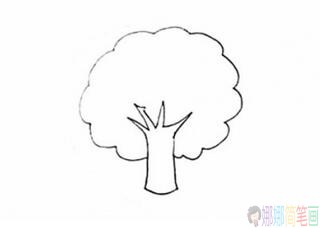 彩色苹果树幼儿园儿童简笔画简单步骤图片