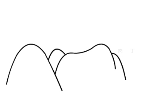 简单易学的山水风景简笔画画法步骤，幼儿简笔画作品教程