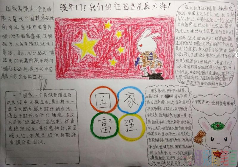 我心中的祖国,国家富强手抄报!/儿童简笔画 我心中的祖国,国家富强手抄报!
