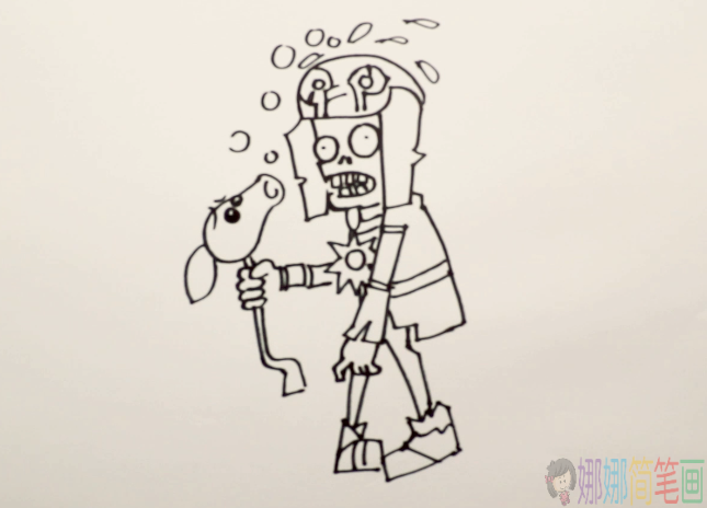植物大战僵尸中的僵尸简笔画怎么画，儿童简笔画画法教程