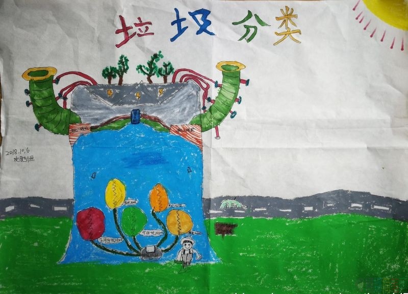 文明你我同行倡导垃圾分类投放手抄报，垃圾分一分环境美十分