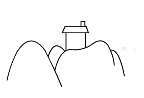 简单易学的山水风景简笔画画法步骤，幼儿简笔画作品教程