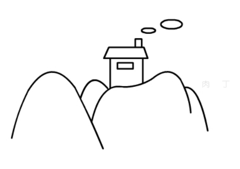 简单易学的山水风景简笔画画法步骤，幼儿简笔画作品教程