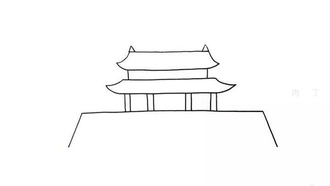 天安门简笔画教程，儿童简笔画绘画步骤