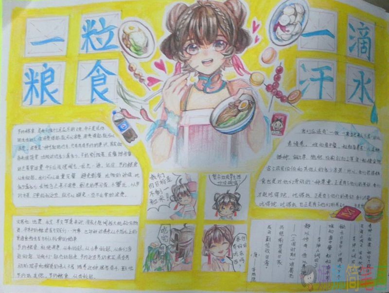 倡导节约,拒绝浪费,“光盘”行动手抄报,今天你光盘了吗/儿童简笔画 倡导节约,拒绝浪费,“光盘”行动手抄报,今天你光盘了吗