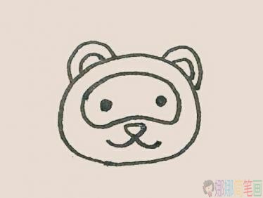 小浣熊简笔画彩色