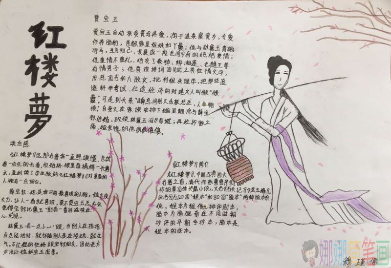 中国四大经典名著读后感手抄报