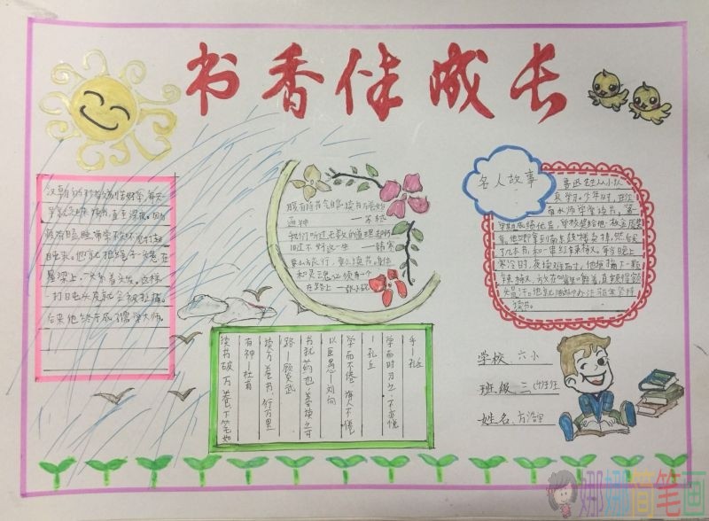 书籍伴我成长手抄报内容详解