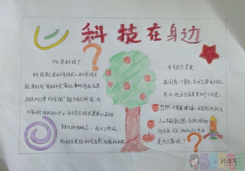 科技点亮未来手抄报/儿童简笔画 科技点亮未来手抄报