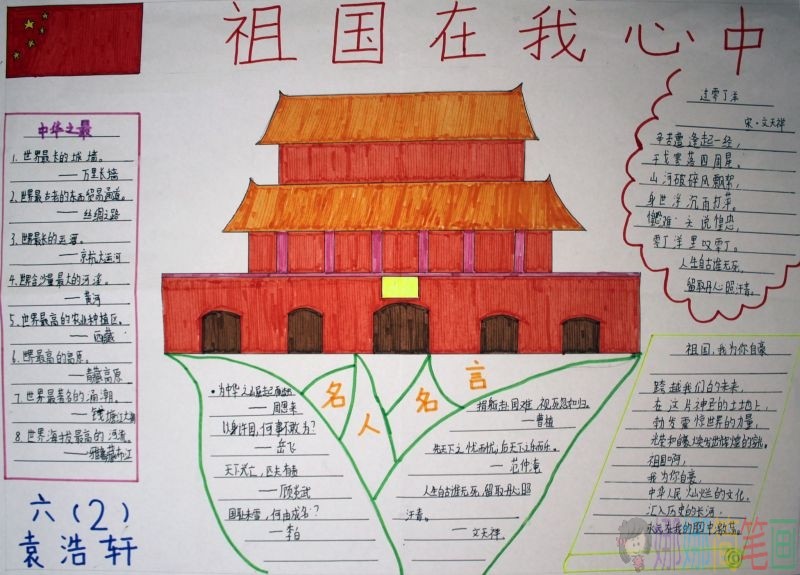 祖国在我心中手抄报大全