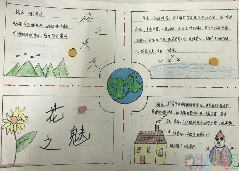 咏花手抄报，花之魅力