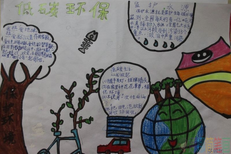 共筑碧水蓝天手抄报,我们共同的家/儿童简笔画 共筑碧水蓝天手抄报,我们共同的家