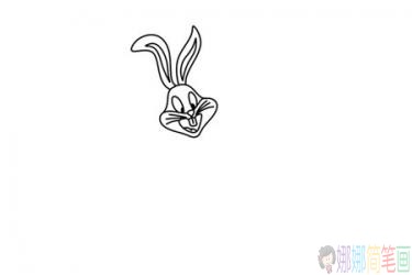 爱吃胡萝卜的兔八哥简笔画教程