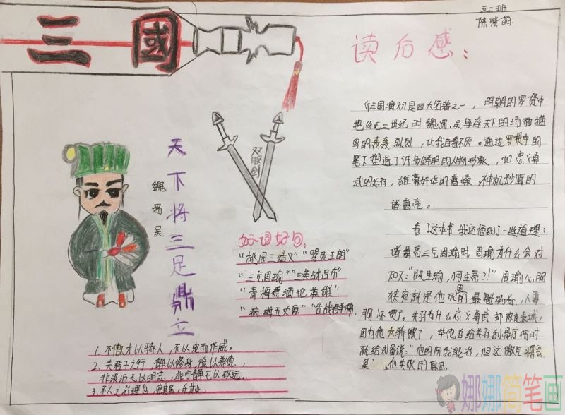 中国四大经典名著读后感手抄报