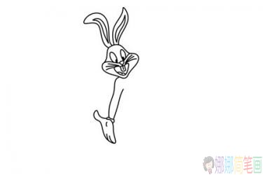 爱吃胡萝卜的兔八哥简笔画教程