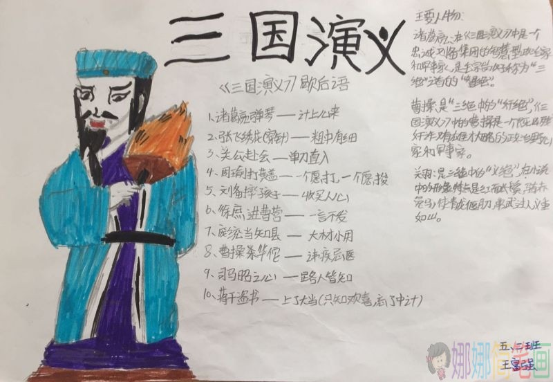 中国四大经典名著读后感手抄报
