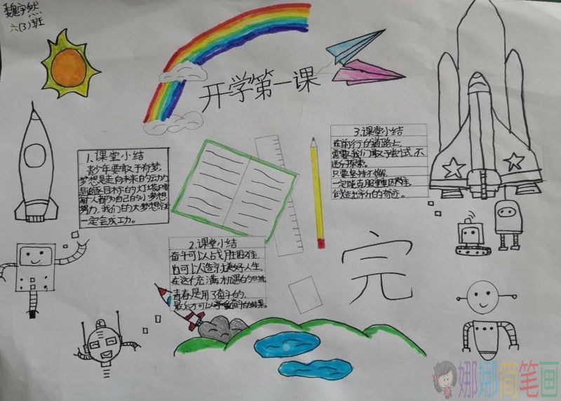 告别小学时代，迎接中学第一课手抄报