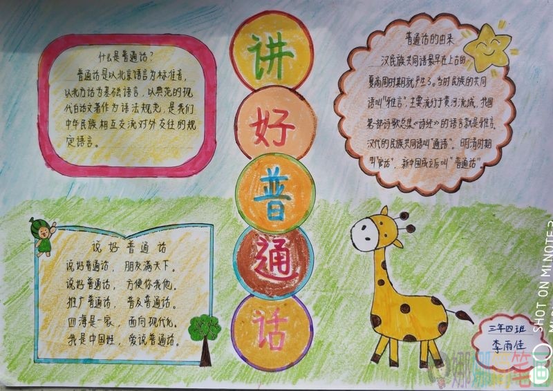 普通话手抄报大全,说好普通话.从自我做起/儿童简笔画 普通话手抄报大全,说好普通话.从自我做起
