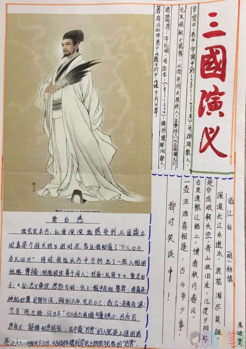 中国四大经典名著读后感手抄报