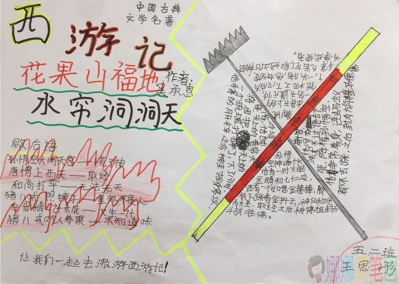 中国四大经典名著读后感手抄报