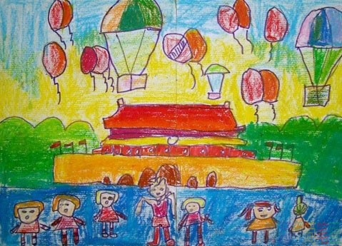 小学生国庆节画画图片大全,附国庆作文参考