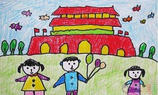 小学生国庆节画画图片大全,附国庆作文参考