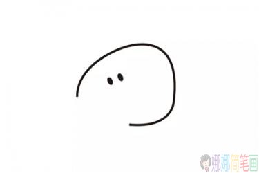 蠢萌的卡通恶龙咆哮简笔画步骤画法